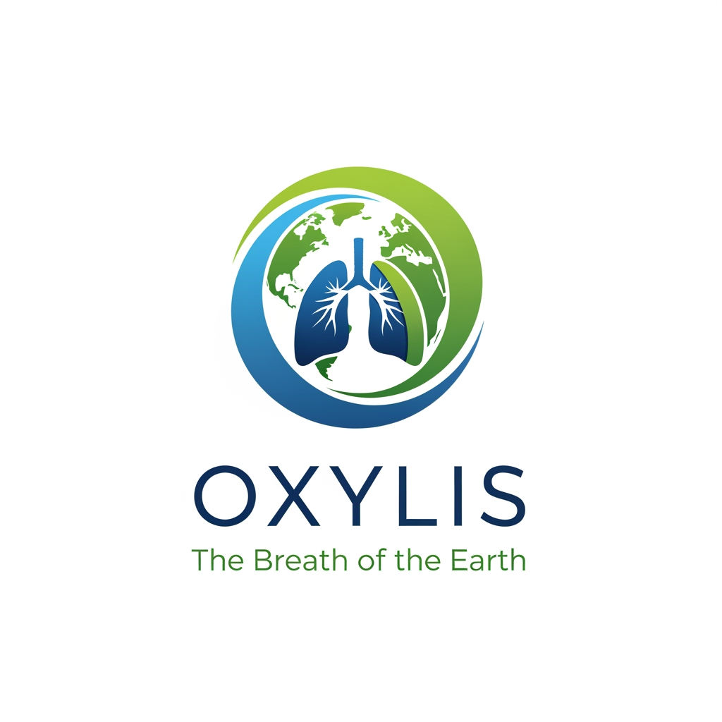 AI Design for Based on the logo direction you've been developing, here's a strong brand description for **OXYLIS**:

### OXYLIS — Pure Oxygen, Inspired by Earth

**OXYLIS** is a premium portable oxygen brand inspired by the Earth's natural life-support system. The brand combines the symbolism of the globe, human lungs, and pure oxygen to represent vitality, wellness, and breathable freshness.

The **"O"** in the logo symbolizes the Earth—the source of life and natural oxygen. The lungs placed within the symbol represent healthy breathing, energy, and human well-being. Together, they communicate a simple idea:

**"The Breath of the Earth."**

### Brand Values

* 🌍 Natural Purity
* 💨 Fresh Oxygen
* ❤️ Health & Wellness
* ✈️ Travel & High-Altitude Support
* ✨ Premium Quality

### Brand Personality

* Clean
* Modern
* Trustworthy
* Scientific
* Premium

### Target Audience

* Travelers
* Trekkers & hikers
* Athletes
* Senior citizens
* People needing fresh oxygen support
* Wellness-conscious consumers

### Brand Taglines

* **Breathe the Earth's Purity**
* **Pure Oxygen. Pure Life.**
* **Powered by Nature**
* **The Breath of the Earth**
* **Breathe Beyond Limits**
* **Fresh Air, Anywhere**

### Short Brand Story

> OXYLIS was created to bring the purity of Earth's oxygen closer to people wherever they go. Inspired by the connection between our planet and human breath, OXYLIS delivers premium portable oxygen designed for wellness, performance, and everyday confidence.

This positioning makes OXYLIS feel like a **premium oxygen and wellness brand**, not just a medical product.