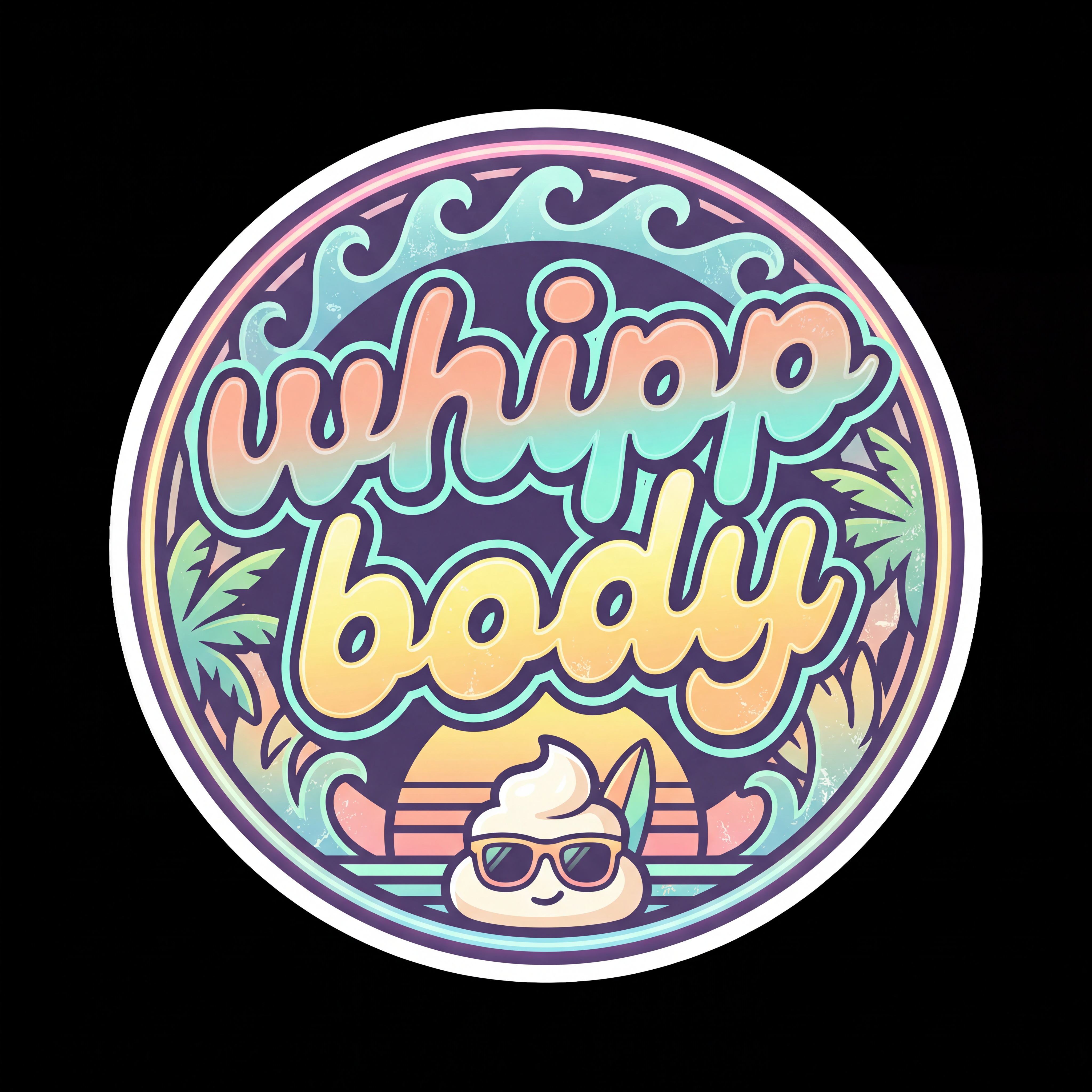AI Design for make a logo for a body care brand whipp body with summer theme , unisex , catchy and rememberable logo , targeting genz