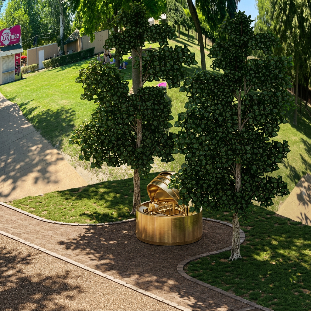 AI Design for do me a render of this photo show how it will be in real life withou changing anything keep color the same just make life in it. try to get the picture together so it wont bee any things that can guess that it was from apart, make one picture from angle how i pictured my kiosk, this is kiosk and dont changde anything juct pretend like photos are part of image so try to combine the angle