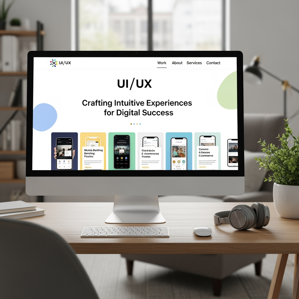 AI Design for design a portfolio for ui/ux designer freelancing work