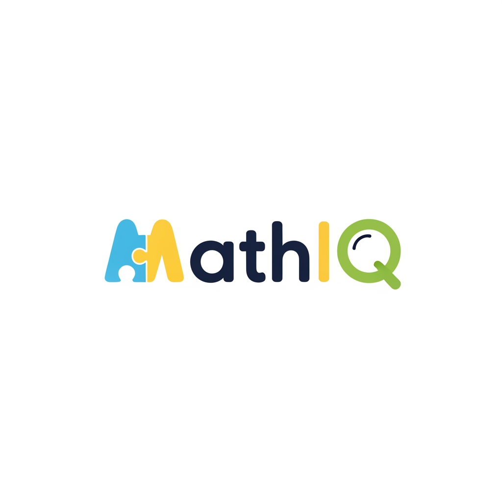 AI Design for my game name is mathiq  and my game is puzzle game for children's  so make me professional , minimal and creative logo according my game