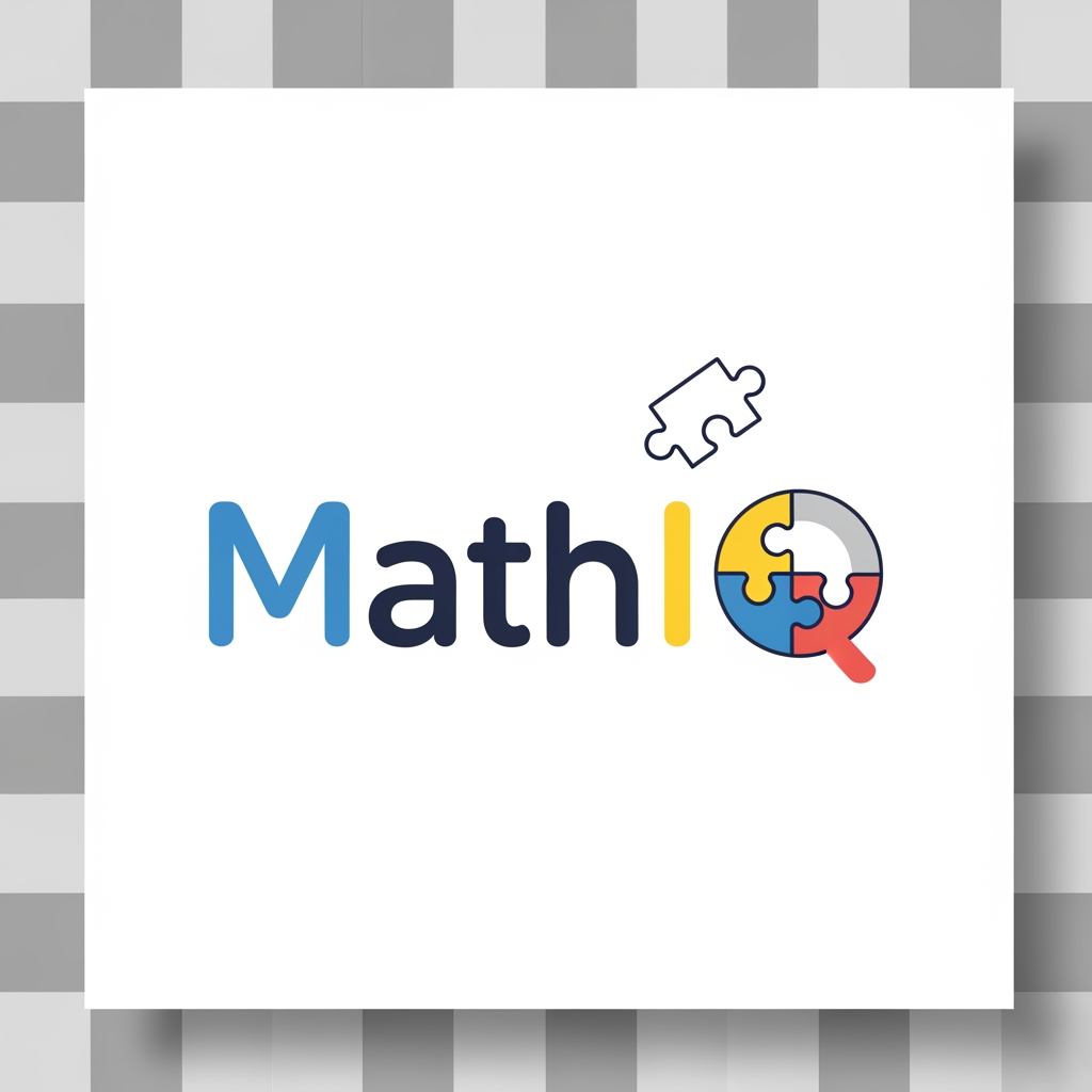 AI Design for my game name is mathiq  and my game is puzzle game for children's  so make me professional , minimal and creative logo according my game