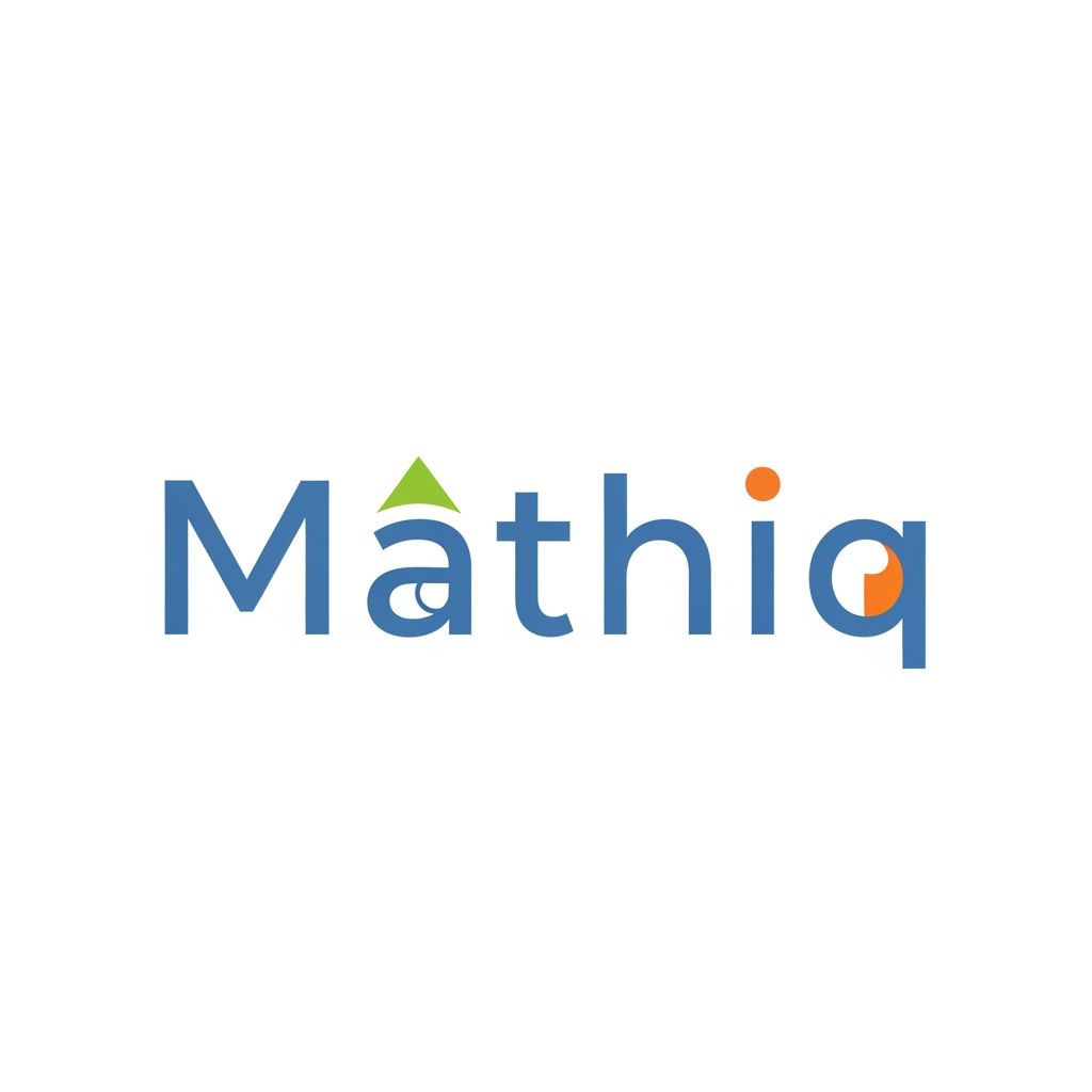 AI Design for my game name is mathiq  and my game is puzzle game for children's  so make me professional , minimal and creative logo according my game