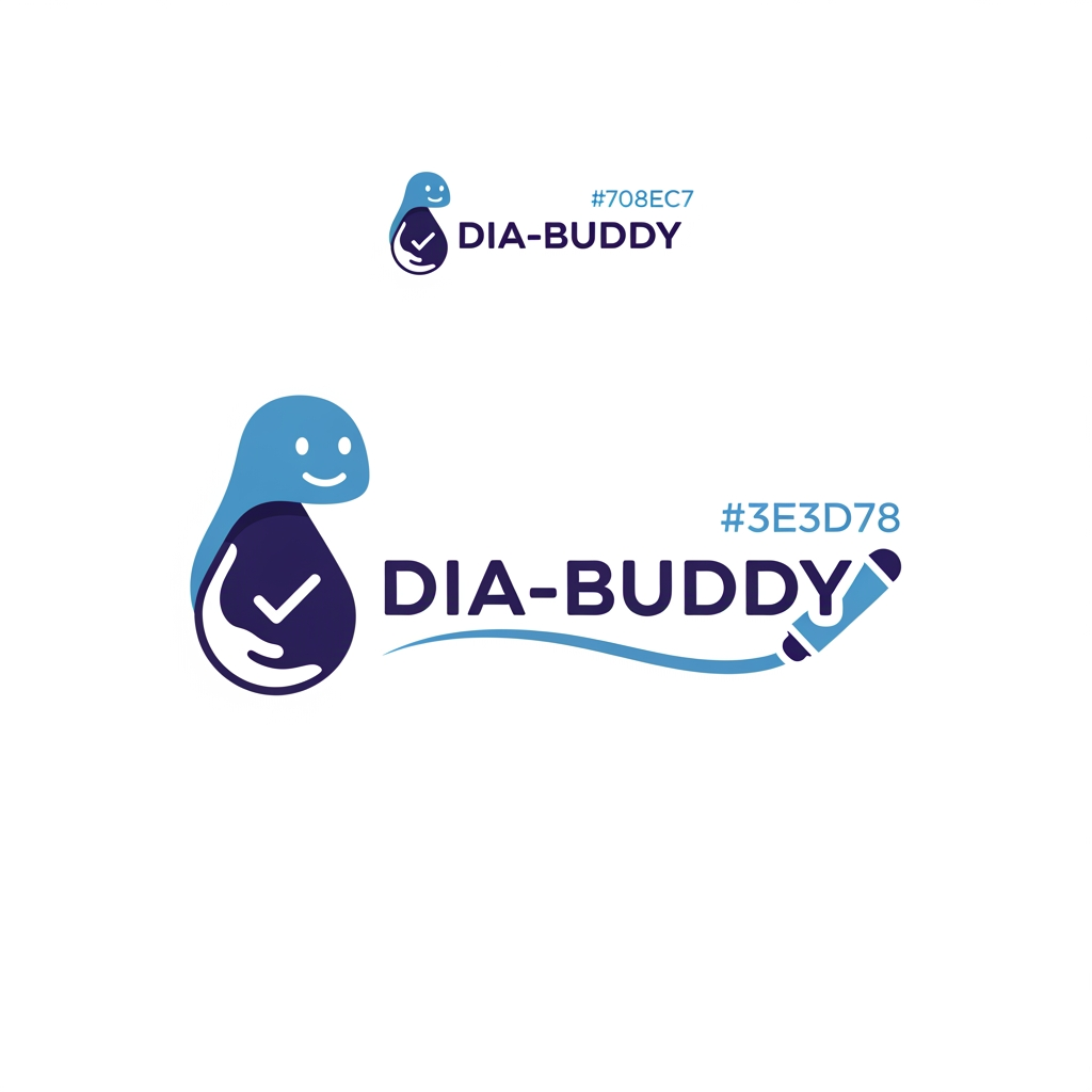 AI Design for make a creative logo on DIA-BUDDY. Make creative logo; it is for diabetes and I will use it in a newsletter, magazine, and the medical inputs, and the colour combination should be this: "#708EC7" and "#3E3D78"
make a creative logo and an attractive logo design
