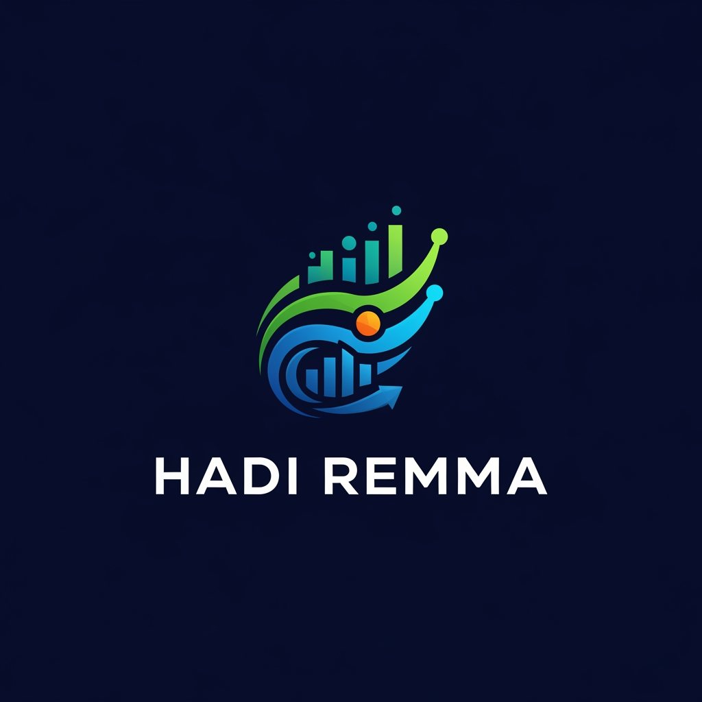 AI Design for i am a digital marketing student i want a logo HADI REMMA this is name i want a logo