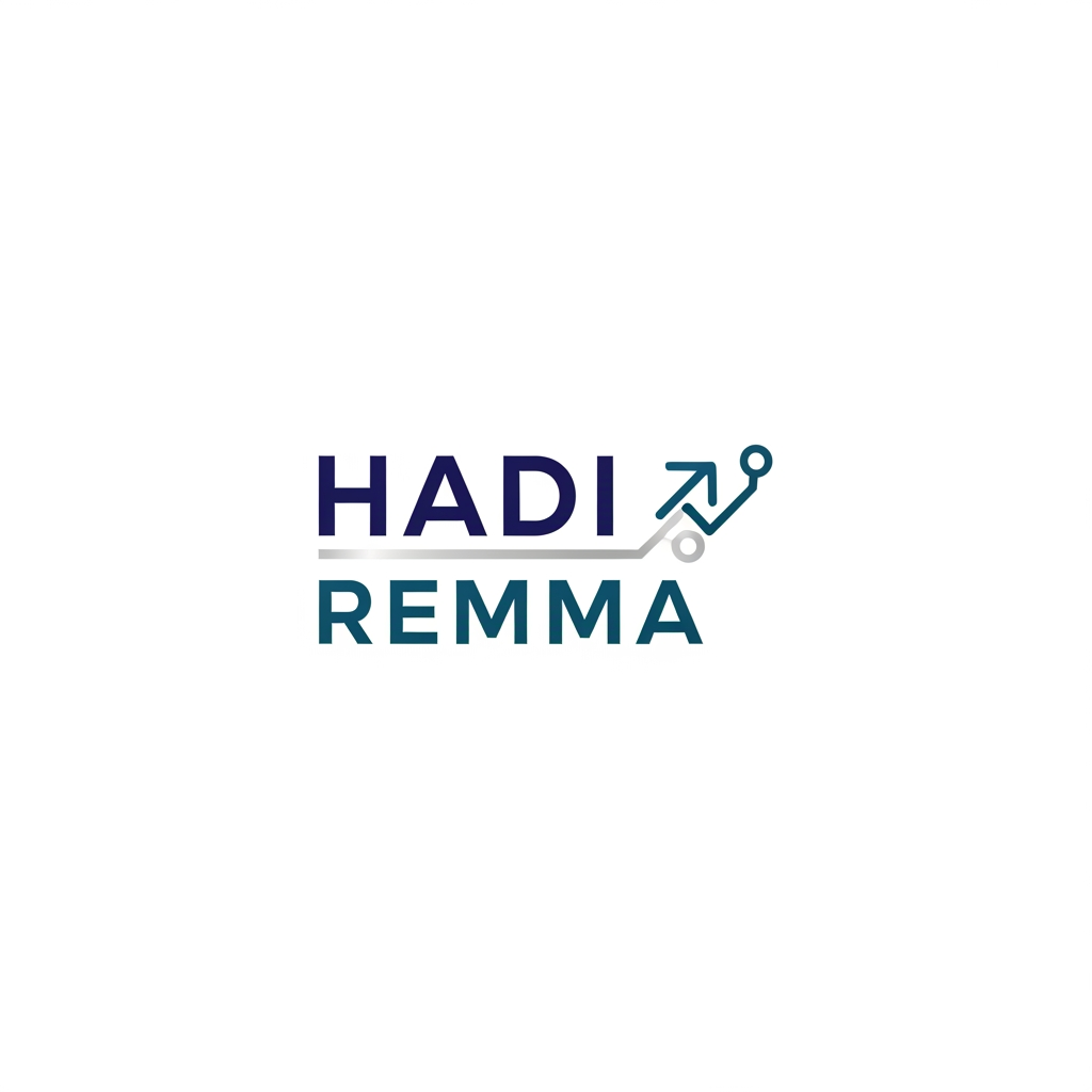 AI Design for i am a digital marketing student i want a logo HADI REMMA this is name i want a logo