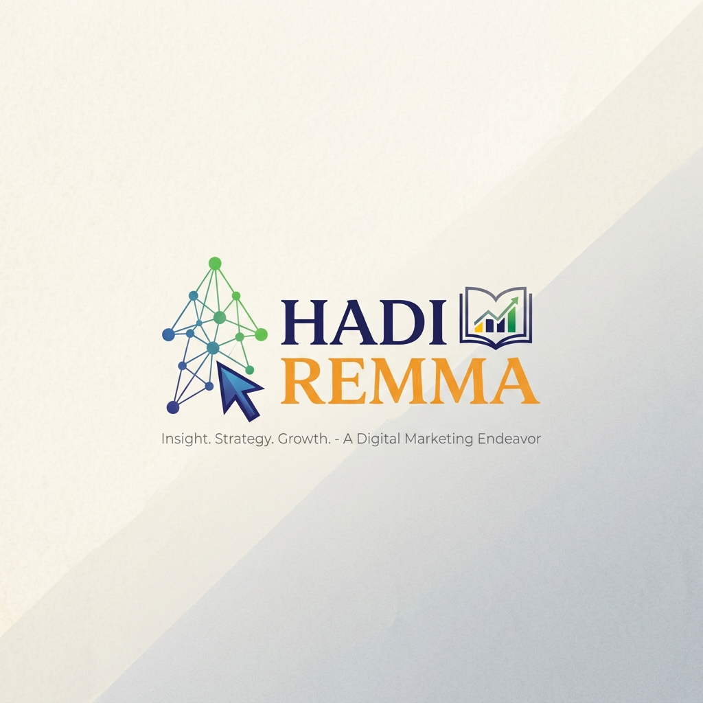 AI Design for i am a digital marketing student i want a logo HADI REMMA this is name i want a logo can you make more creative logo