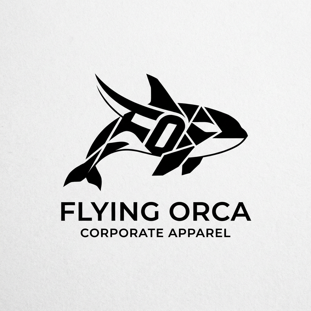 AI Design for A premium, minimalist logo design for a corporate apparel brand named Flying Orca. The design features a sleek, geometric silhouette of an orca whale constructed from clean, sharp lines, exuding professionalism and sophistication. Rendered in a high-contrast monochrome black and white palette, the aesthetic is modern, elegant, and perfectly balanced for high-end corporate branding.
More suggestion i need and makw it a minimal
more ideas i need