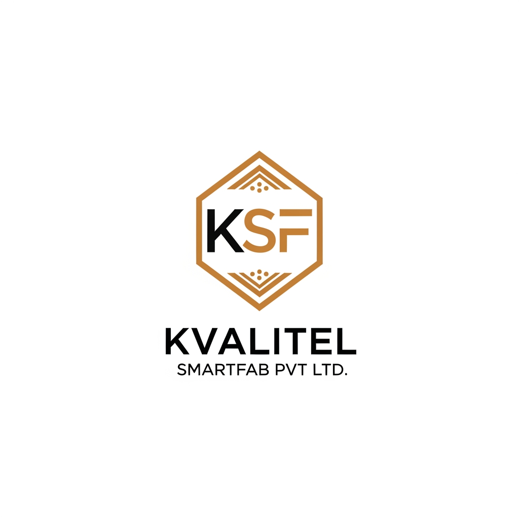 AI Design for Create a premium, modern, minimal corporate logo for KVALITEL SMARTFAB PVT LTD using KSF as the main logo mark.

The new logo should be inspired by my current concept where KSF is the central focus and there is a subtle framing element around it, but it must be much more refined, premium, balanced and professional.

Design goals:

• Make KSF look like a strong custom monogram, not just plain typed text  
• Keep the design simple, elegant and timeless  
• Add a subtle frame / structure / outline around KSF inspired by my current logo concept, but cleaner and more premium  
• The logo should feel like a serious industrial brand, but not old-fashioned or bulky  
• It should look suitable for a manufacturing / engineering company, while still feeling high-end and modern  
• Avoid obvious mechanical icons like gears, nuts, pipes etc.  
• Use geometry, spacing, line balance and form to create the industrial feel instead of cliché symbols  
• The design should work well on visiting cards, company profile, website, machine branding and packaging

Style direction:

• Premium corporate
• Minimal
• Industrial-modern
• Monogram-focused
• Clean linework
• Strong visual balance
• Luxury engineering aesthetic

Color direction:

• Prefer black / dark grey / steel grey / deep blue tones
• Can also show one version in a metallic or premium industrial style
• White background presentation

Typography:

• “KSF” should be the hero
• “KVALITEL SMARTFAB PVT LTD” can appear below in clean professional typography if needed
• Typography should feel modern, sharp and corporate

Output requirement:

Show 3 different logo concepts:
1. Pure KSF monogram logo  
2. KSF with a minimal framing element  
3. KSF with subtle precision-line detailing / industrial styling