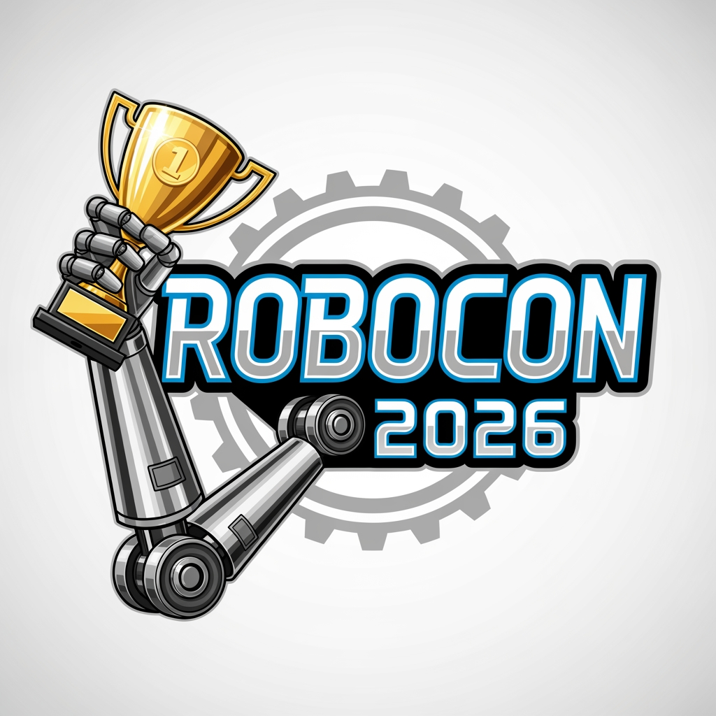 AI Design for i need to crete an logo for an interschool competition .topic is robocon 2026