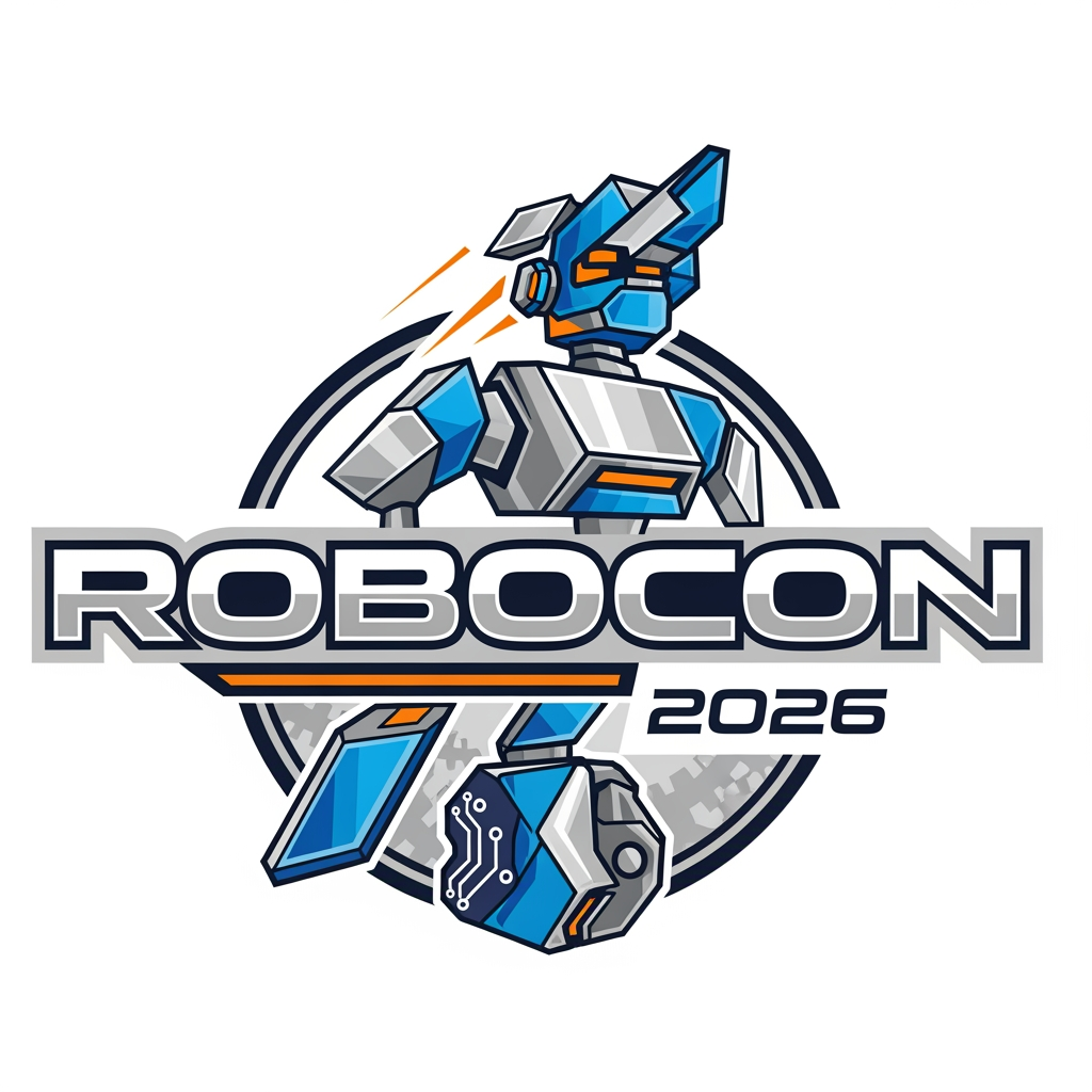 AI Design for i need to crete an logo for an interschool competition .topic is robocon 2026