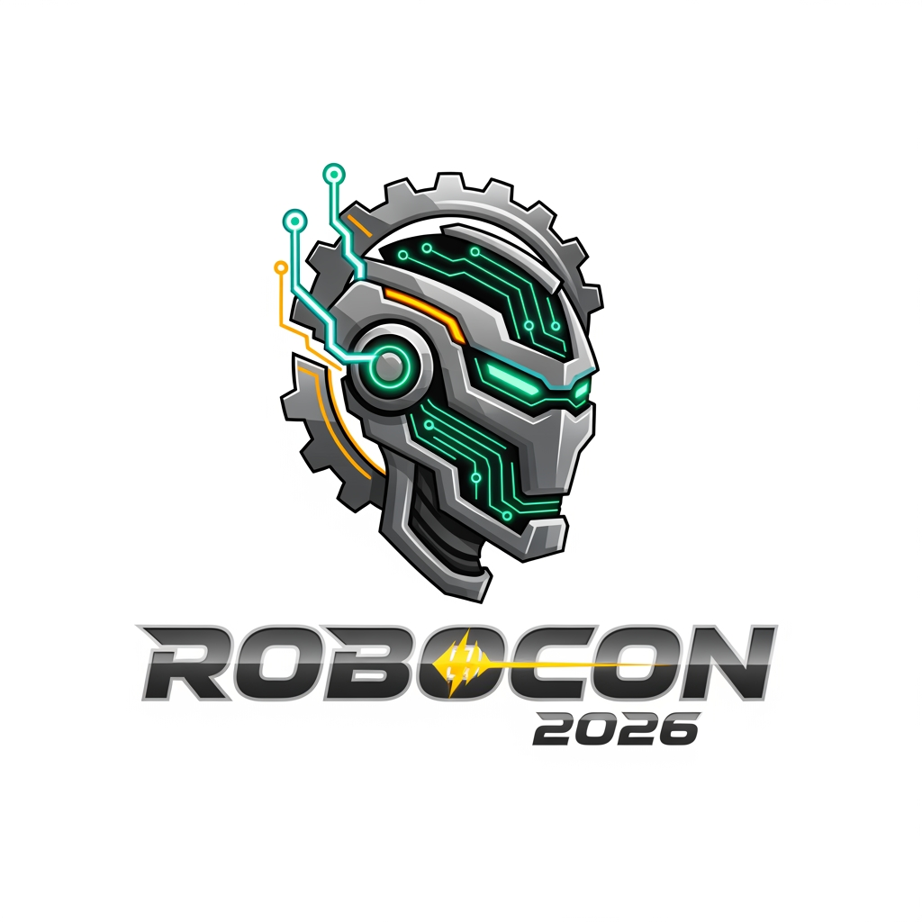 AI Design for i need to crete an logo for an interschool competition .topic is robocon 2026
