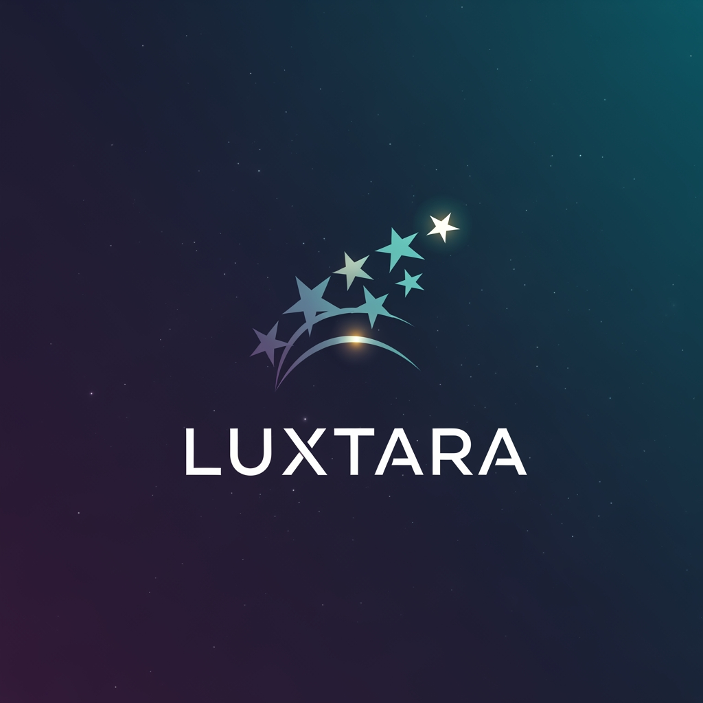 AI Design for Luxtara

"Light of Stars" — Lux (Light, Latin) + Tara (Star, Sanskrit)

this is my company name and this is the meaning



give unique colour like this name not with ordinary blackk and gold premium the logo shows something meaning full to our clients visually like the name does take time act as a senior designer and made logo with some value as per the requirements



this logo is for it company that makes website and ai products to the client it is a madurai based startup looking for a brand reach take this is in mind and make the logo professionaly