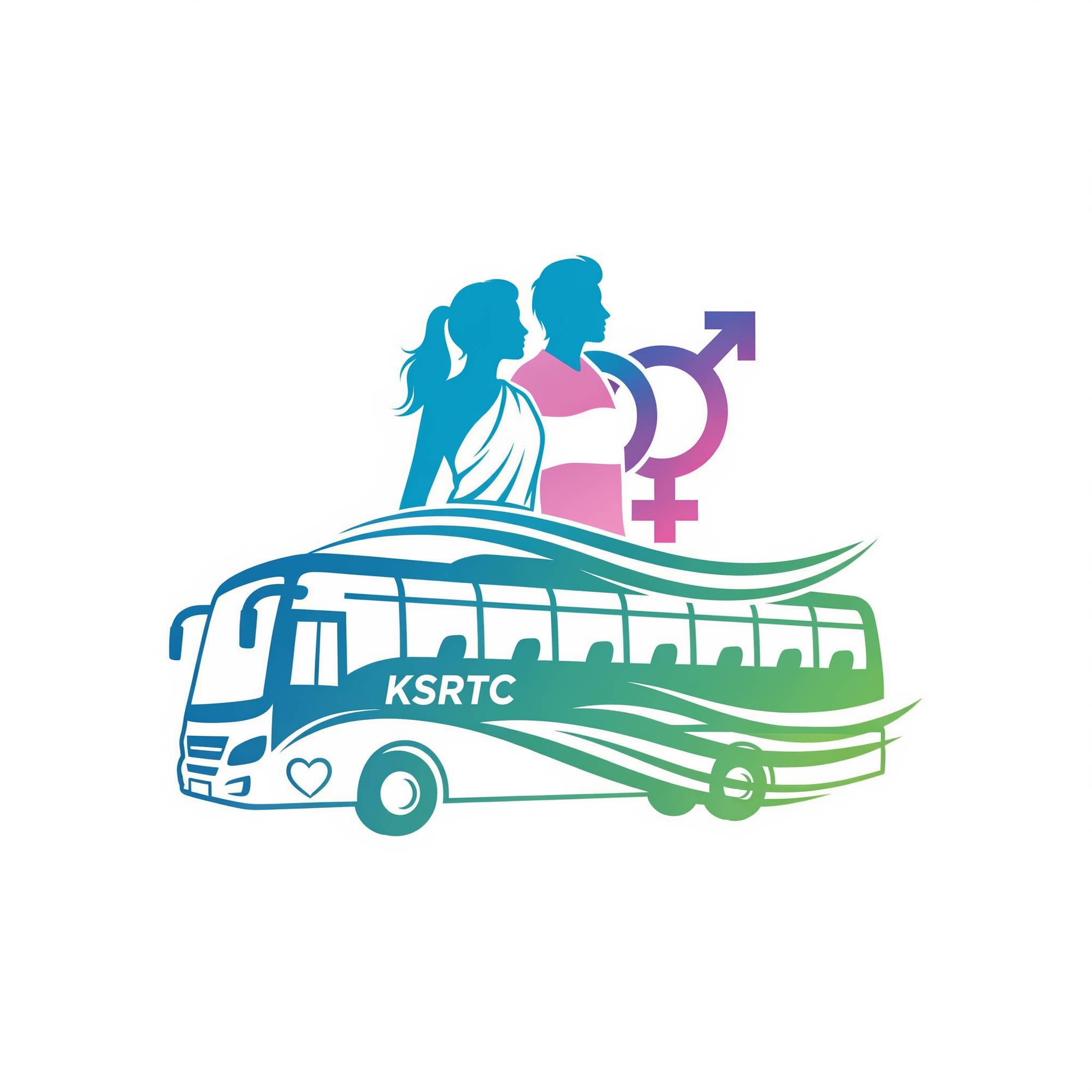 AI Design for The Kerala Government has launched the Keralam Priyadarshini Scheme to provide free bus travel facilities in KSRTC Bus to women and transgender individuals across the state. CREATE A LOGO for the above scheme. no texts needed.