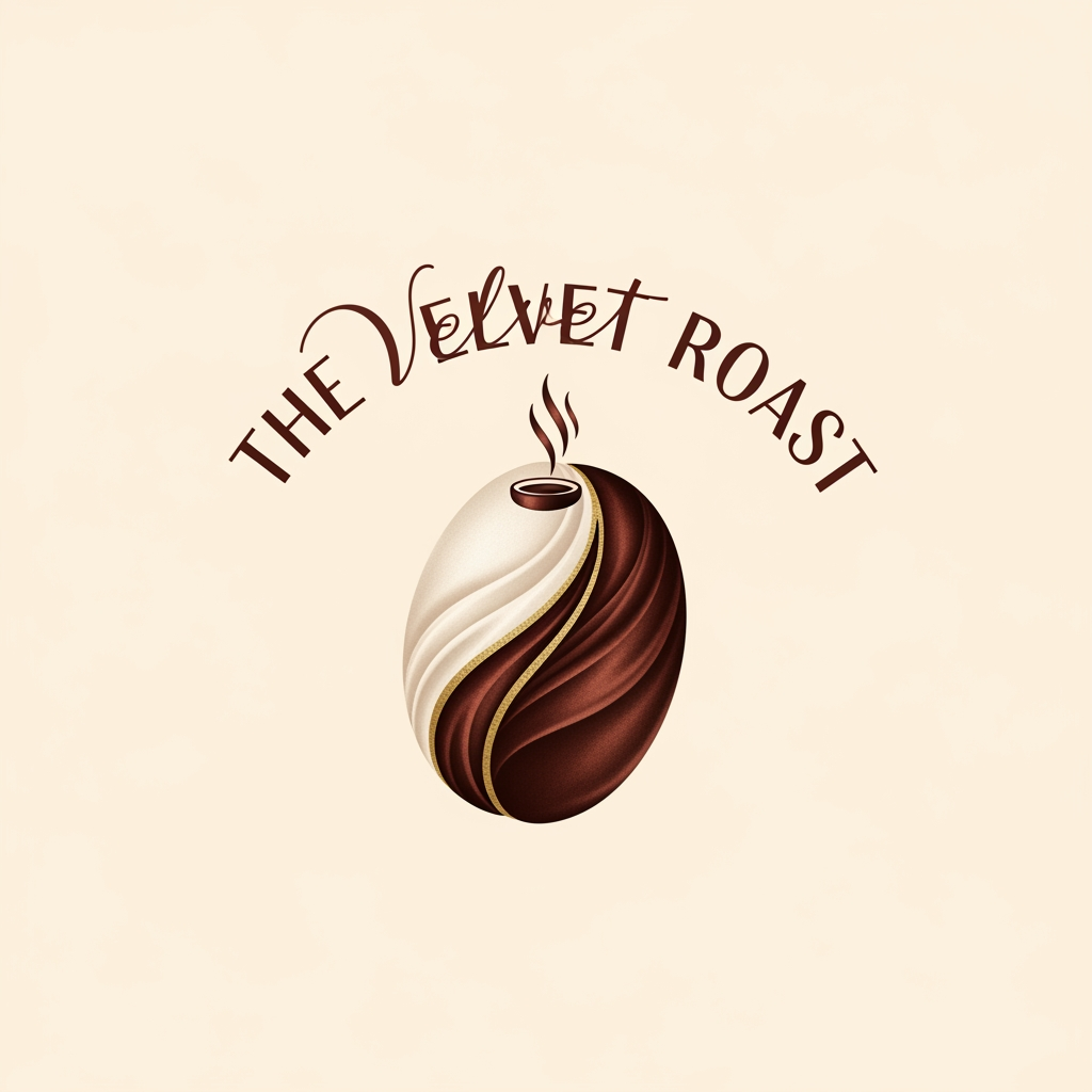 AI Design for create a logo for premium coffee brand named as The Velvet Roast