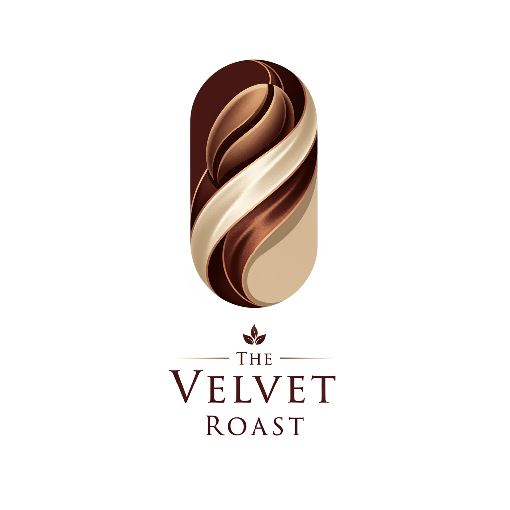AI Design for create a logo for premium coffee brand named as The Velvet Roast