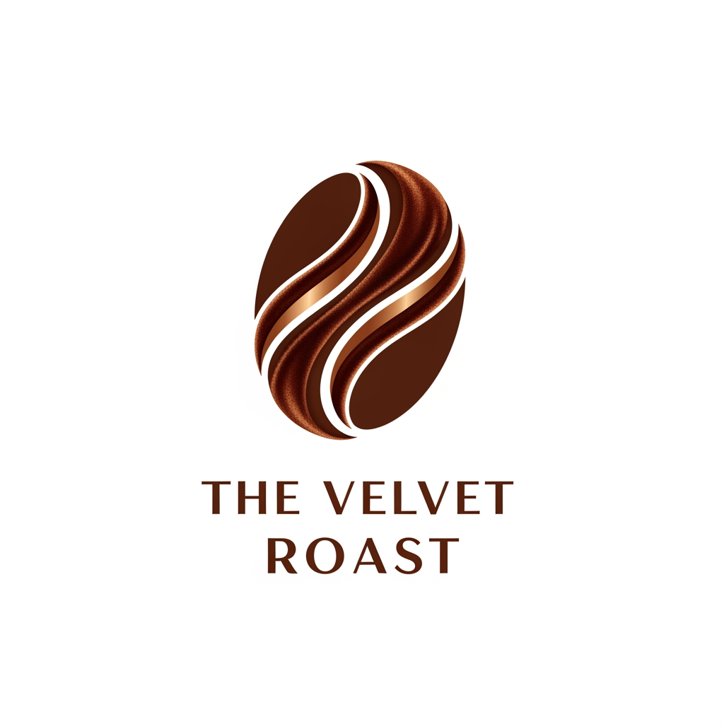 AI Design for create a logo for premium coffee brand named as The Velvet Roast