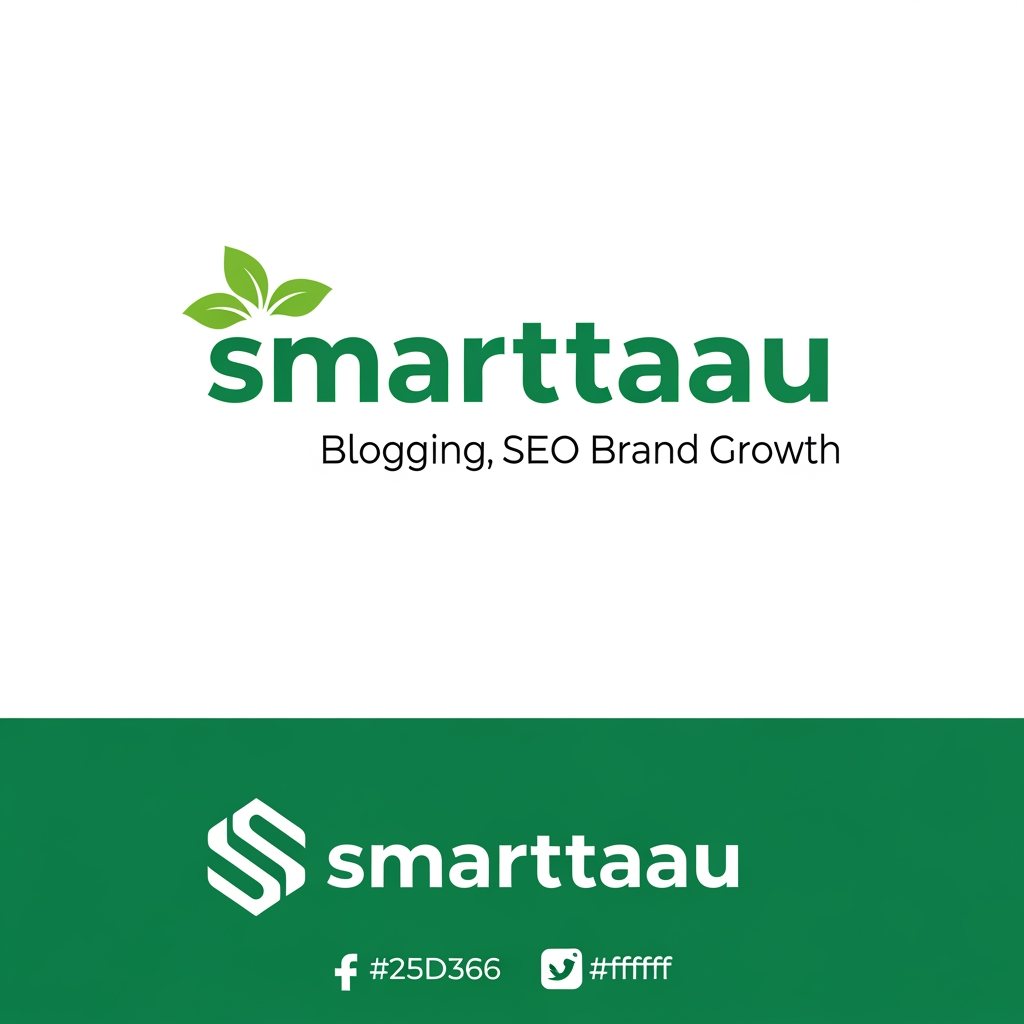 AI Design for smarttaau 
 smarttaau is a blogging company which  provides creative and reliable digital services designed to help brands grow online, improve visibility, and achieve long-term business success.
Please deliver a wordmark logo and a submark for app icons and social profile pictures.

COLOUR PALETTE
green #25d366 
white #ffffff 

similar companies :
seo jonural 
search engine land 
search engine jonural 
semrush 
NPdigital  













give me few ideas for their logo design