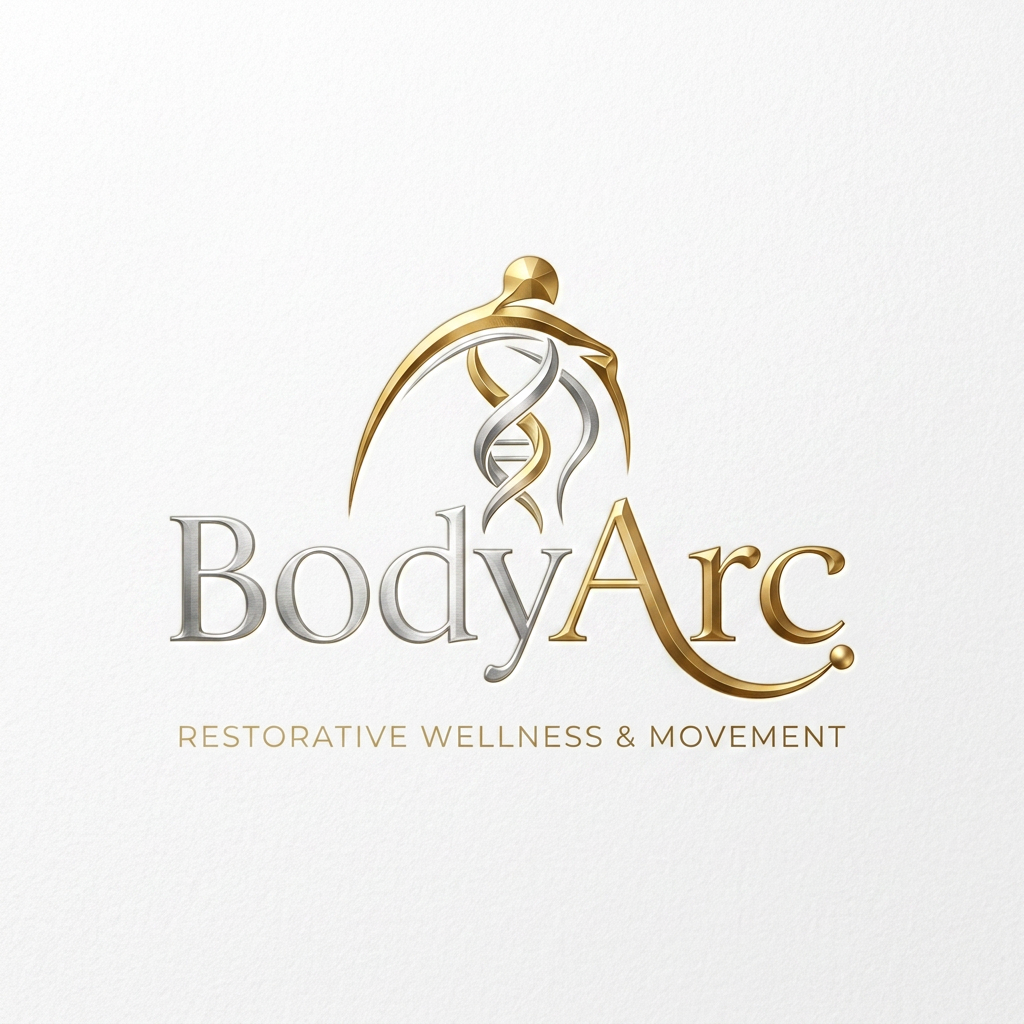 AI Design for give me a simple and classy or attractive logo with name of BodyArc more make it attractive no that much simple the back ground is must be white