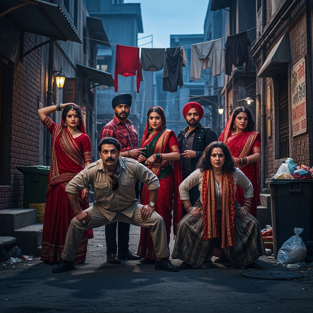 AI Design for i want a peddi movie images of 6 persons