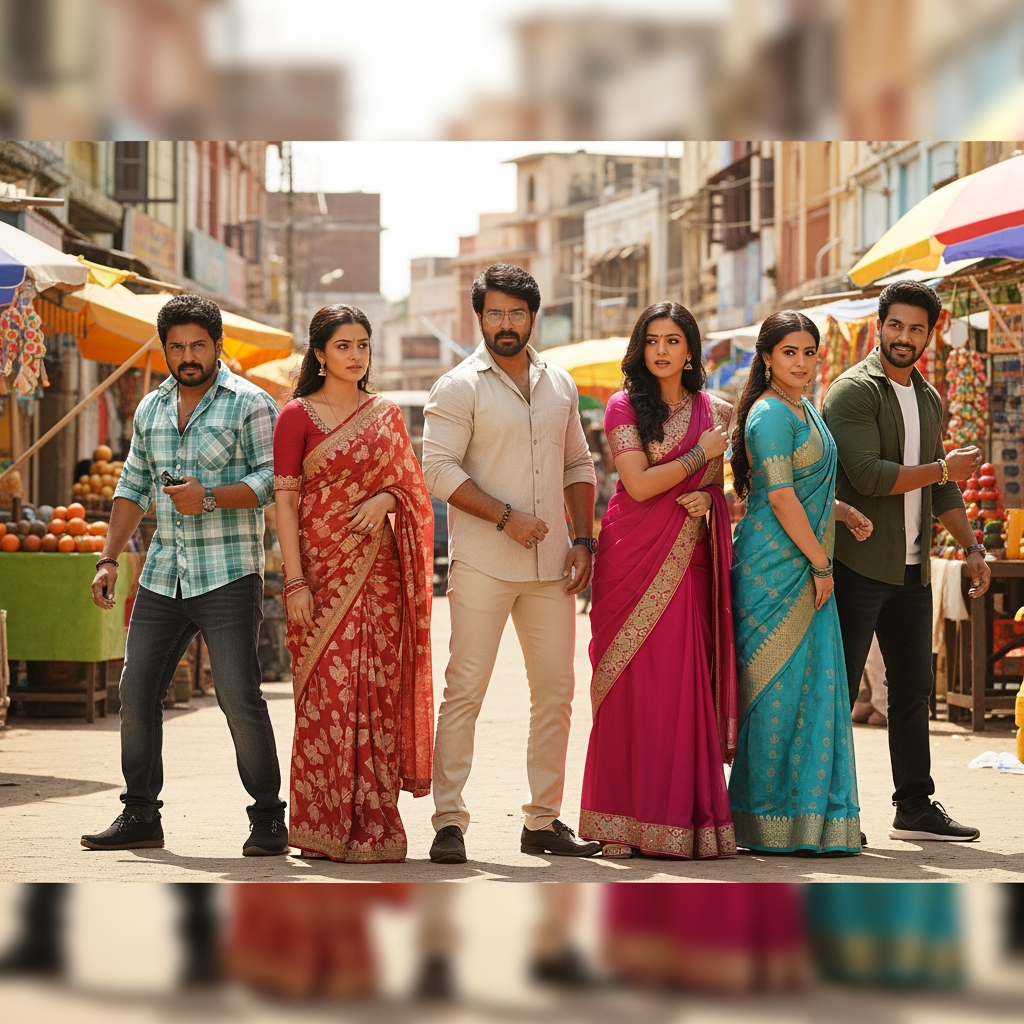 AI Design for i want a peddi movie images of 6 persons