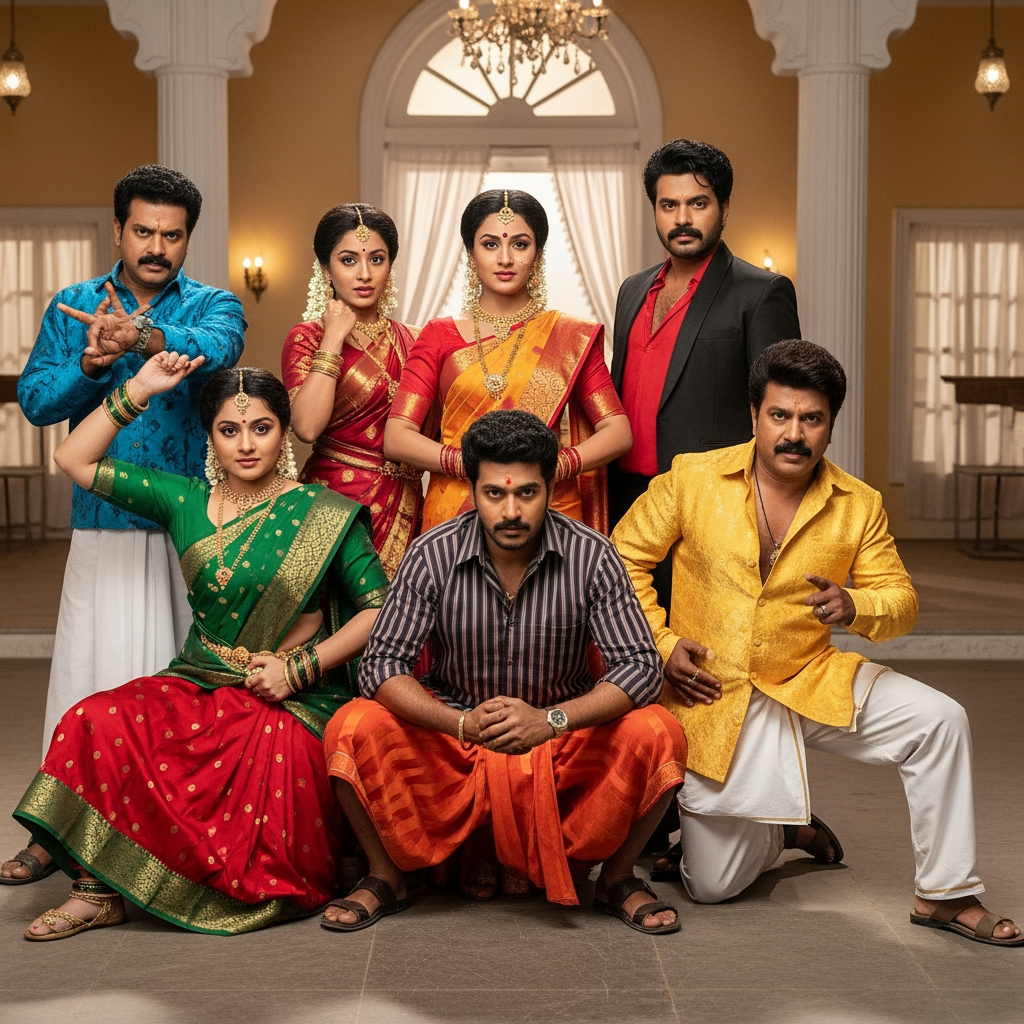 AI Design for i want a peddi movie images of 6 persons
