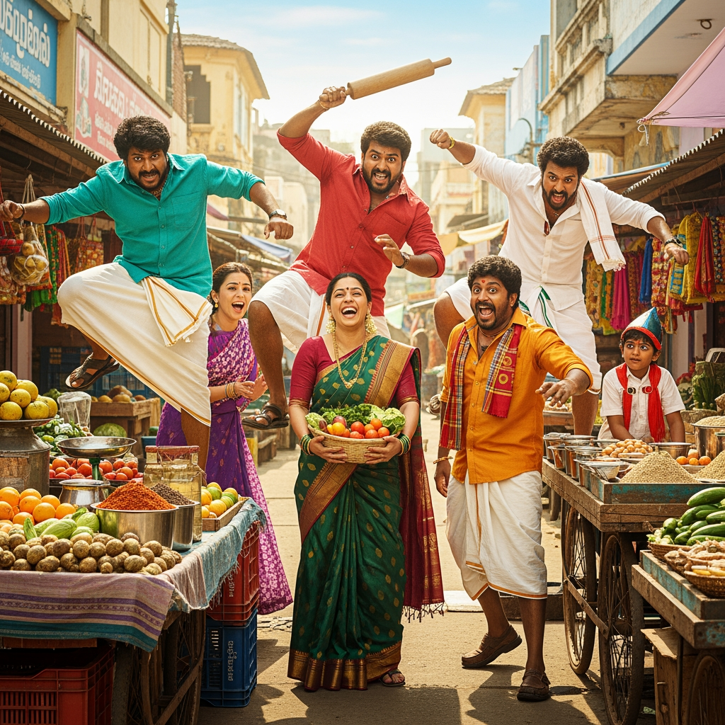 AI Design for i want a peddi movie images of 6 persons