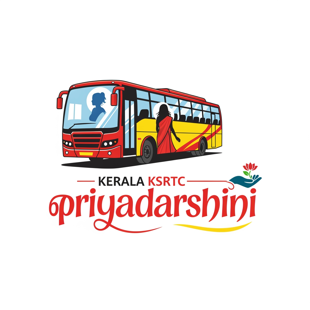 AI Design for "kerala ksrtc priyadarshini bus yathra" kku oru logo nirmmikkuka. ithu sthrikalkk free bus yathra enn udeshathil nadappakkunna oru parupadiyannu.