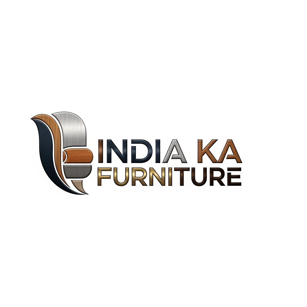 AI Design for modern elegant and furniture material matched logo Named India Ka Furniture