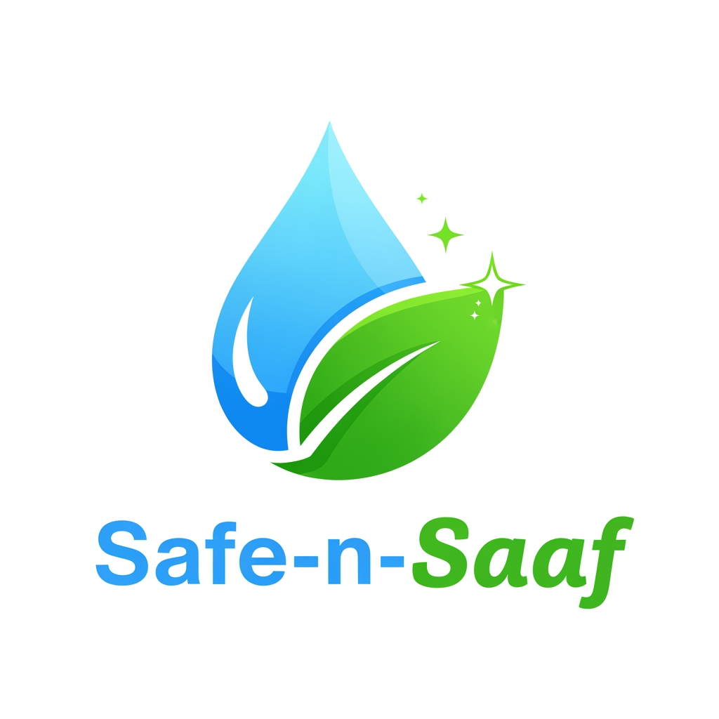 AI Design for bro generate a logo for a home cleaning products company name: Safe-n-saaf Its for home cleaning products so keep that in mind