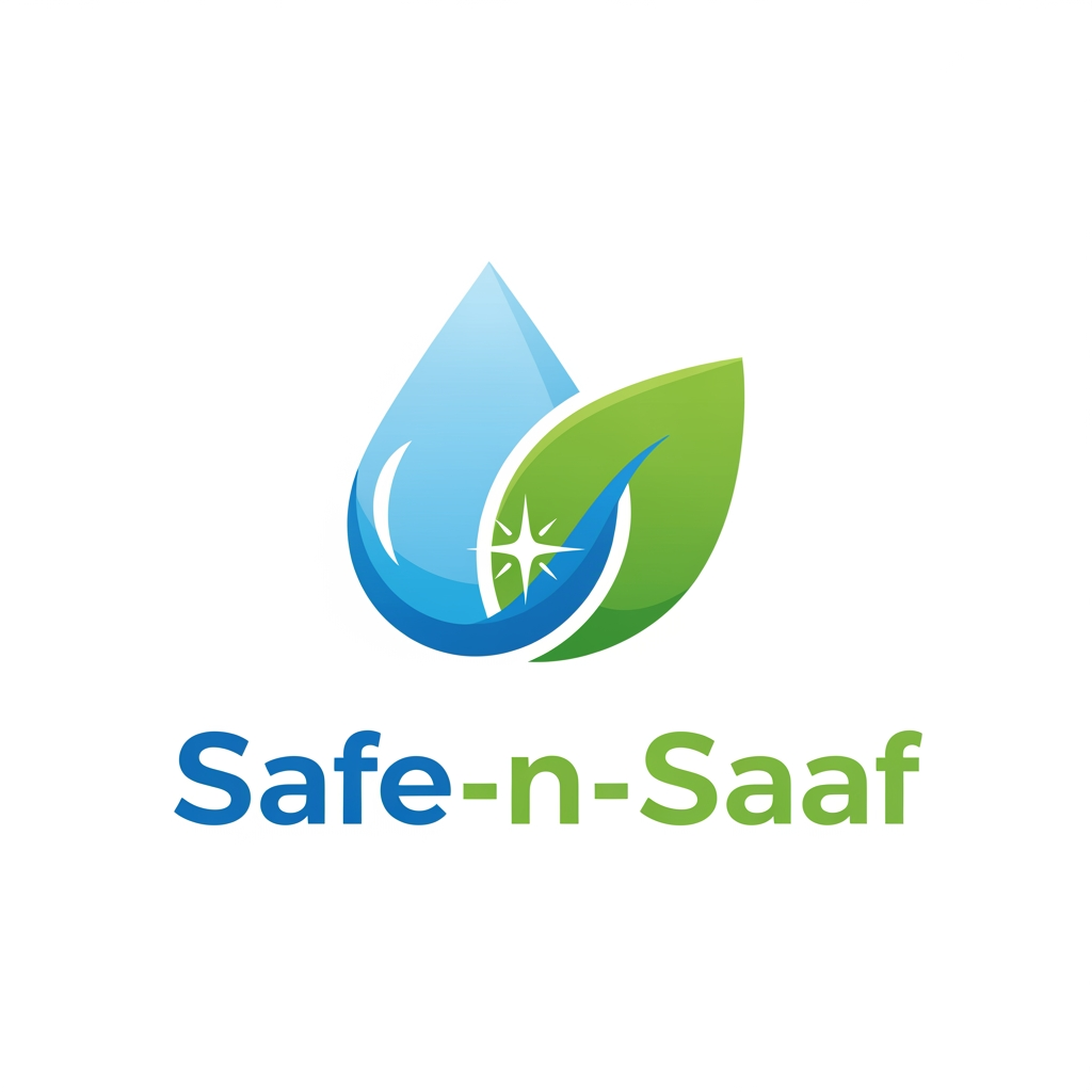 AI Design for bro generate a logo for a home cleaning products company name: Safe-n-saaf Its for home cleaning products so keep that in mind