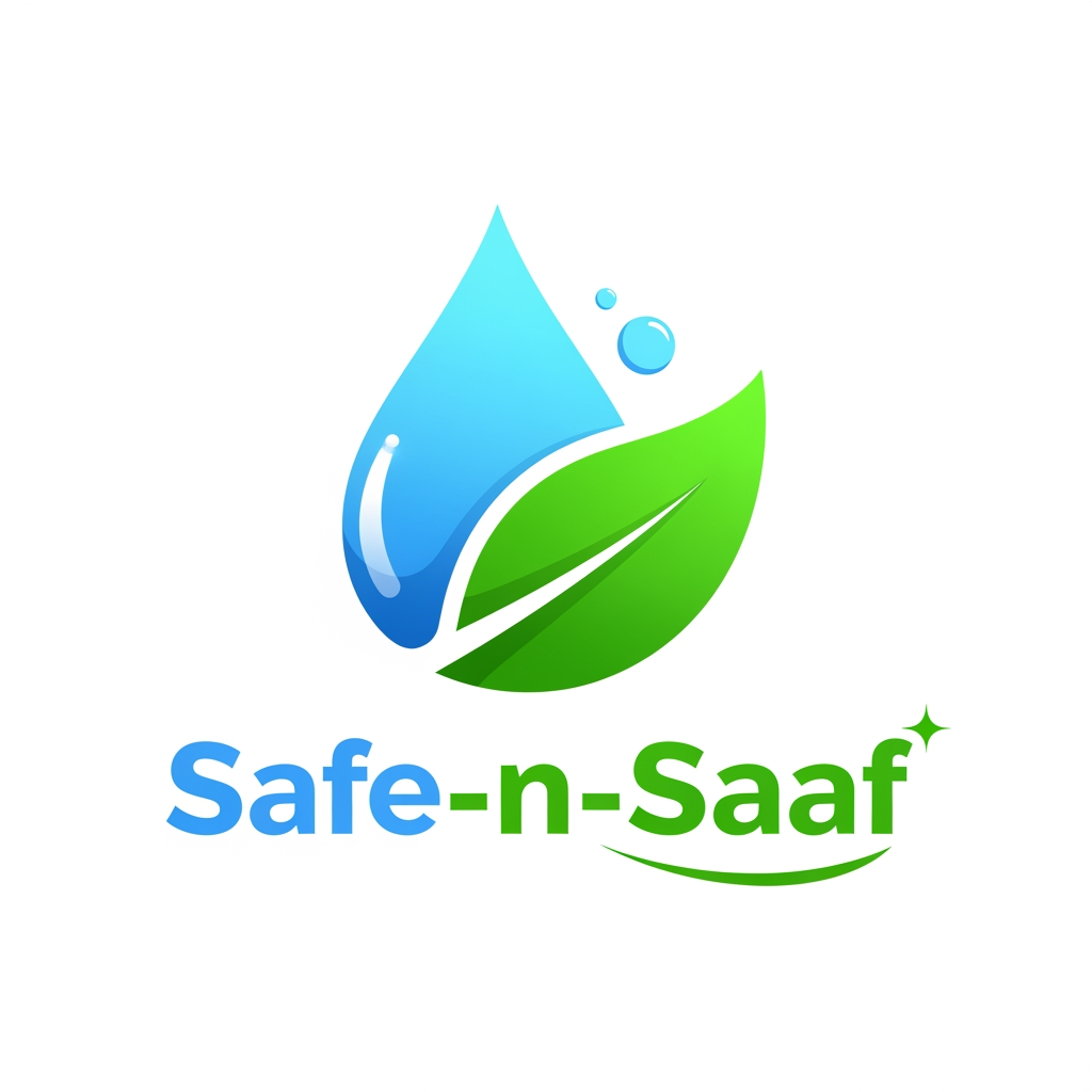 AI Design for bro generate a logo for a home cleaning products company name: Safe-n-saaf Its for home cleaning products so keep that in mind