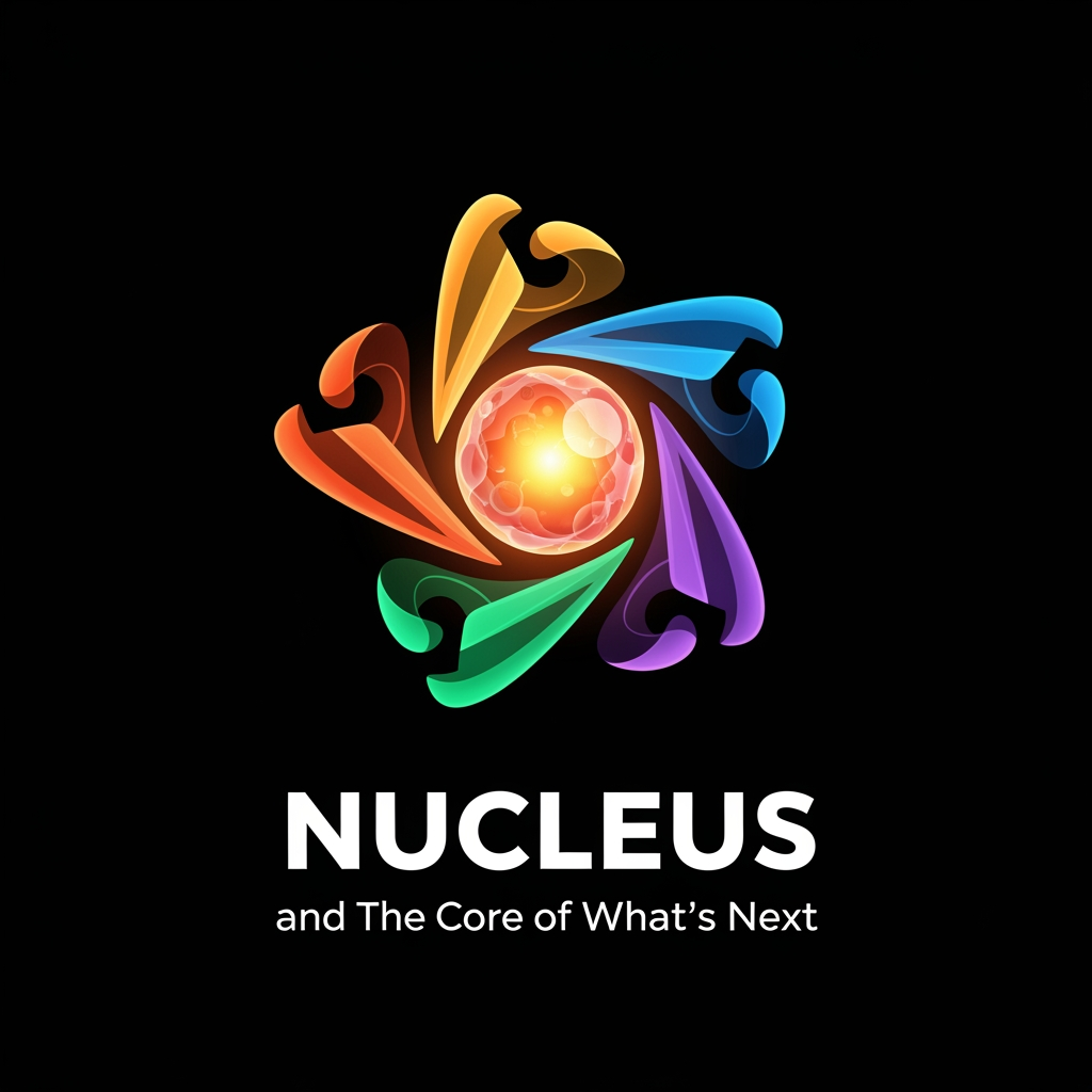 AI Design for title Nucleus and The Core of What's Next text andits for team engagement we would like to incorporate more dynamics to it "psychological safety, shared goals, clear roles, open communication, and mutual accountability. are the dynamic logos any other simple