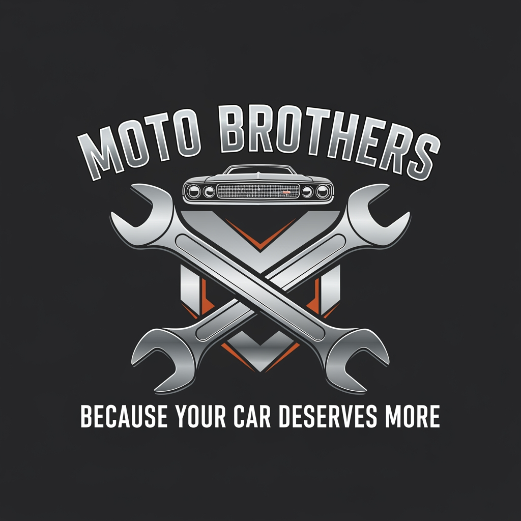 AI Design for Create logo for my business 
business name - MOTO BROTHERS
Slogan - Because Your Car Deserves More