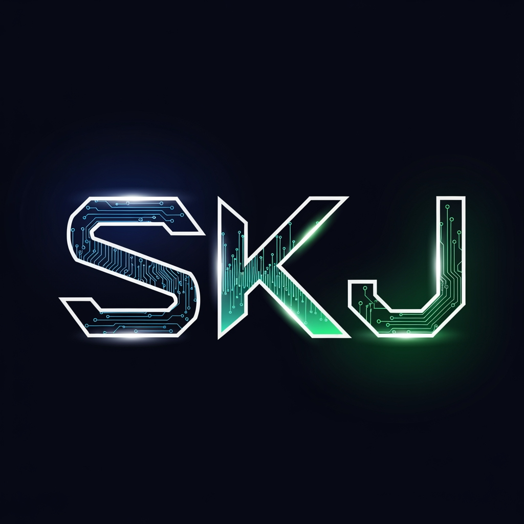 AI Design for create a logo on SKJ more stylish and more digishish