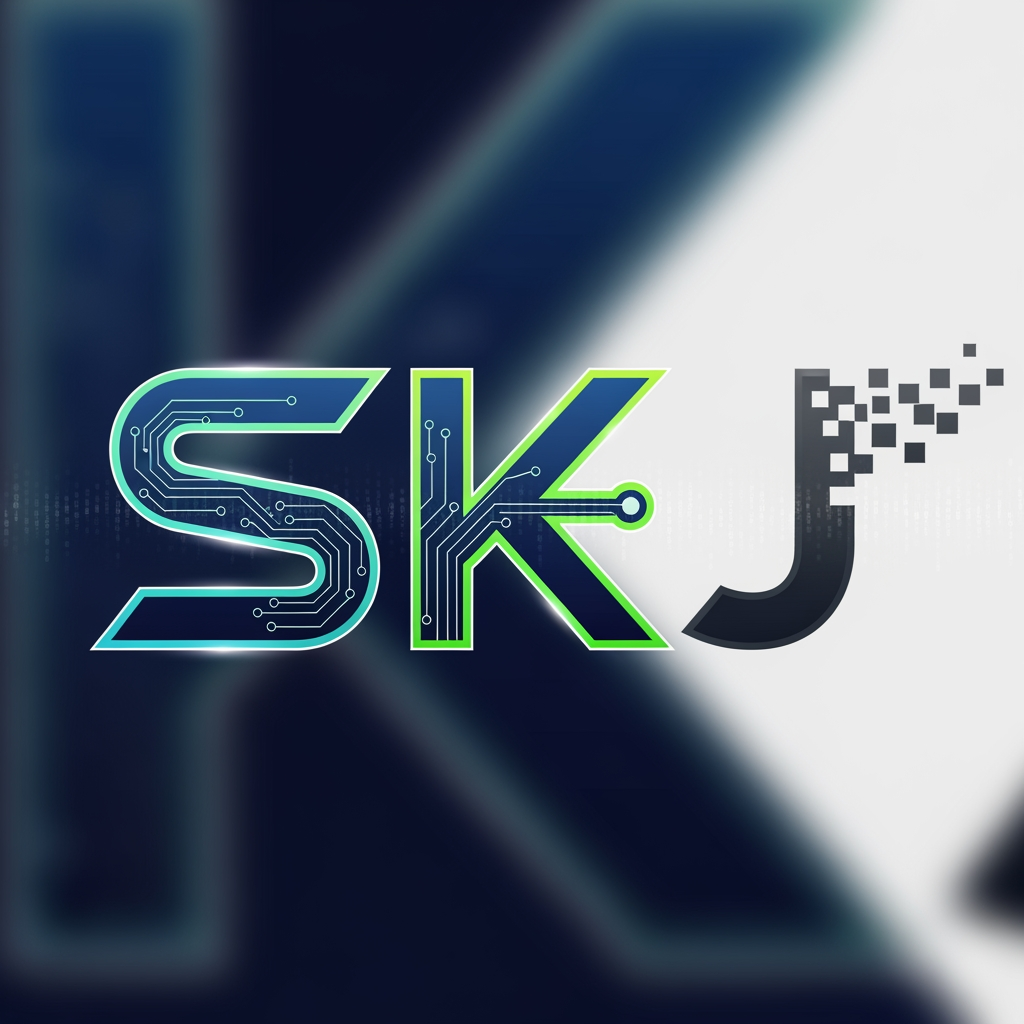 AI Design for create a logo on SKJ more stylish and more digisinish
