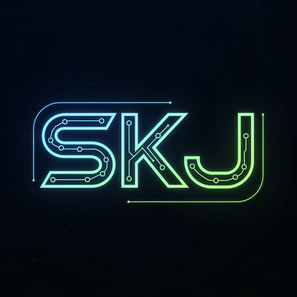 AI Design for create a logo on SKJ more stylish and more digisinish