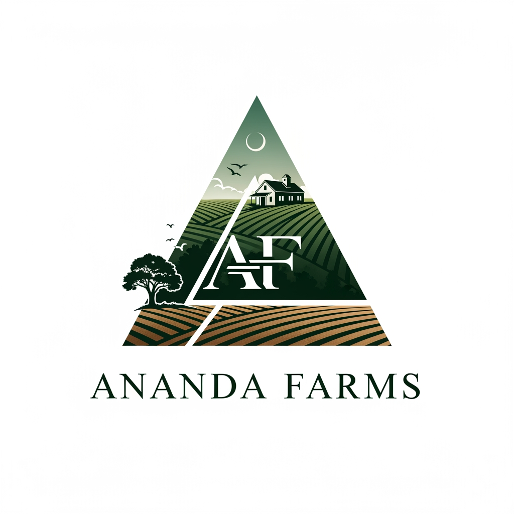 AI Design for premium farmhouses and exclusive farmland plots. The brand represents luxury, peace, nature, and long-term value. 1. Triangle Design – Inspired by growth, land, stability, and premium investment. 2. Icon-Based Design – Combining elements of farmland, farmhouse living, nature, or landscape. 3. Lettermark Design (AF) – A premium monogram using the initials AF (Ananda Farms). The logo should reflect: • Luxury farmhouse living • Natural farmland landscapes • Growth, prosperity, and peace • Premium investment value