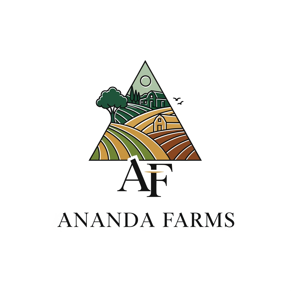 AI Design for premium farmhouses and exclusive farmland plots. The brand represents luxury, peace, nature, and long-term value. 1. Triangle Design – Inspired by growth, land, stability, and premium investment. 2. Icon-Based Design – Combining elements of farmland, farmhouse living, nature, or landscape. 3. Lettermark Design (AF) – A premium monogram using the initials AF (Ananda Farms). The logo should reflect: • Luxury farmhouse living • Natural farmland landscapes • Growth, prosperity, and peace • Premium investment value