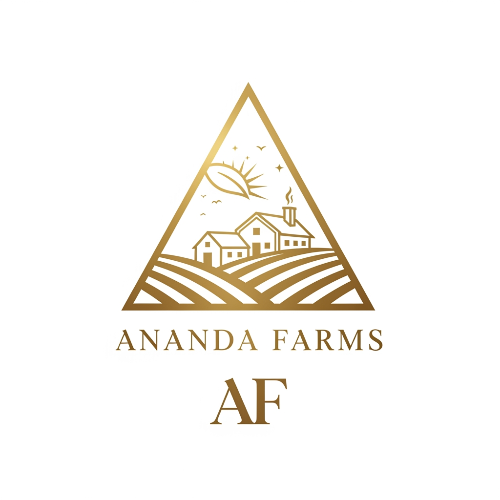 AI Design for premium farmhouses and exclusive farmland plots. The brand represents luxury, peace, nature, and long-term value. 1. Triangle Design – Inspired by growth, land, stability, and premium investment. 2. Icon-Based Design – Combining elements of farmland, farmhouse living, nature, or landscape. 3. Lettermark Design (AF) – A premium monogram using the initials AF (Ananda Farms). The logo should reflect: • Luxury farmhouse living • Natural farmland landscapes • Growth, prosperity, and peace • Premium investment value i want it to look more luxury