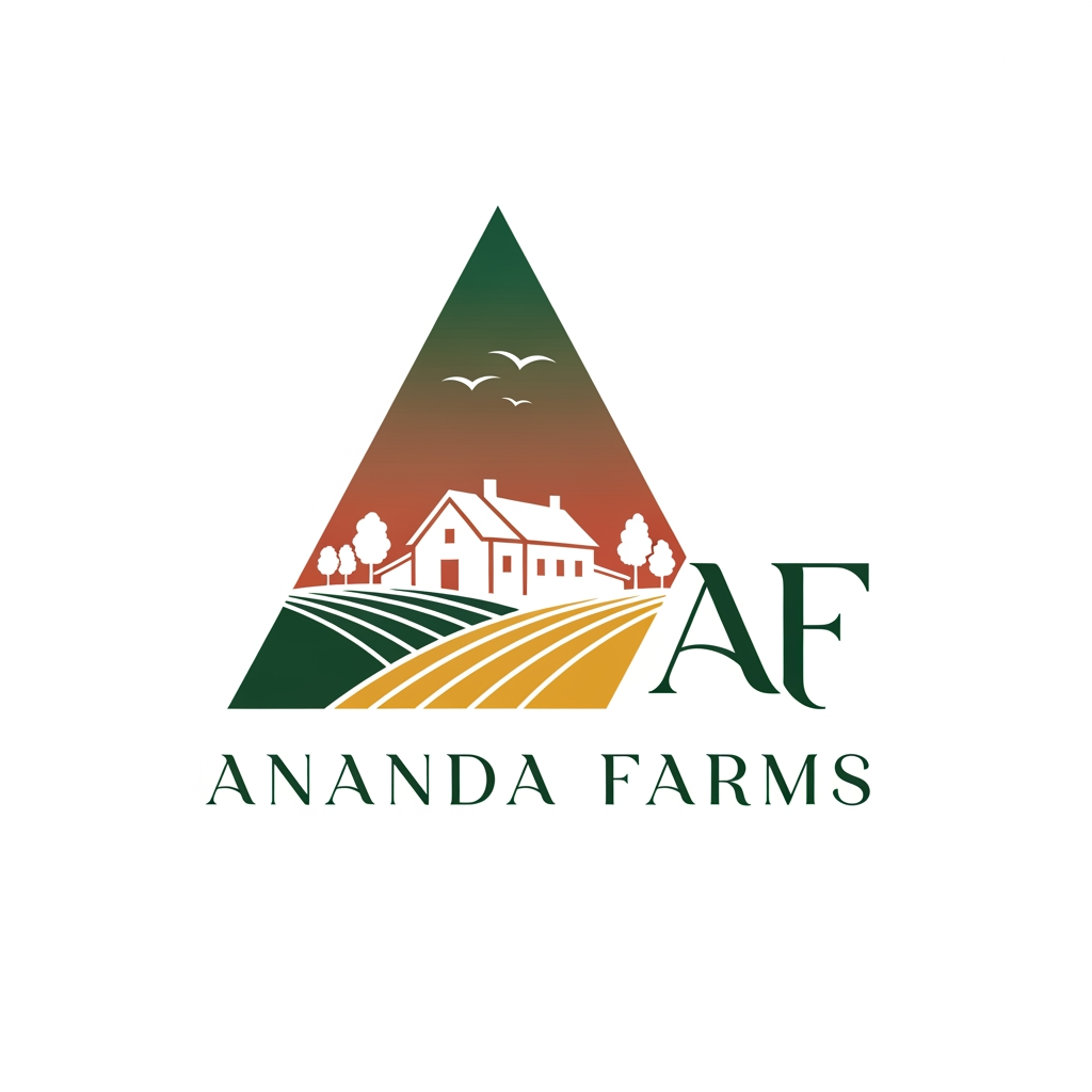 AI Design for premium farmhouses and exclusive farmland plots. The brand represents luxury, peace, nature, and long-term value. 1. Triangle Design – Inspired by growth, land, stability, and premium investment. 2. Icon-Based Design – Combining elements of farmland, farmhouse living, nature, or landscape. 3. Lettermark Design (AF) – A premium monogram using the initials AF (Ananda Farms). The logo should reflect: • Luxury farmhouse living • Natural farmland landscapes • Growth, prosperity, and peace • Premium investment value