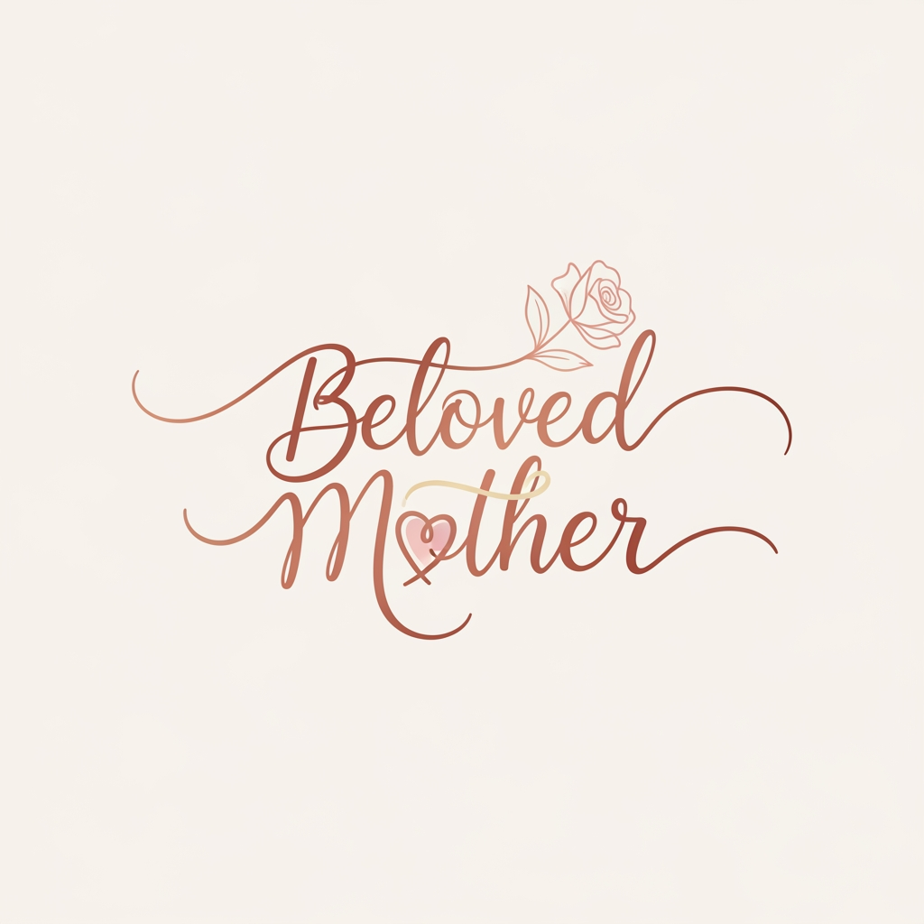 AI Design for create a logo for beloved mother