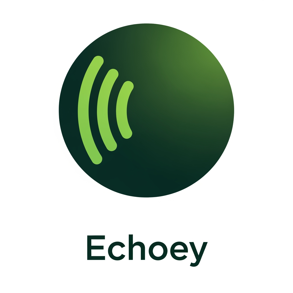 AI Design for create a app logo for Spotify clone theme was same as Spotify used app name will be echoey