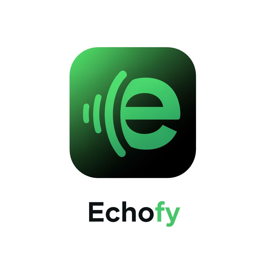 AI Design for create a app logo for Spotify clone theme was same as Spotify used app name will be echofy