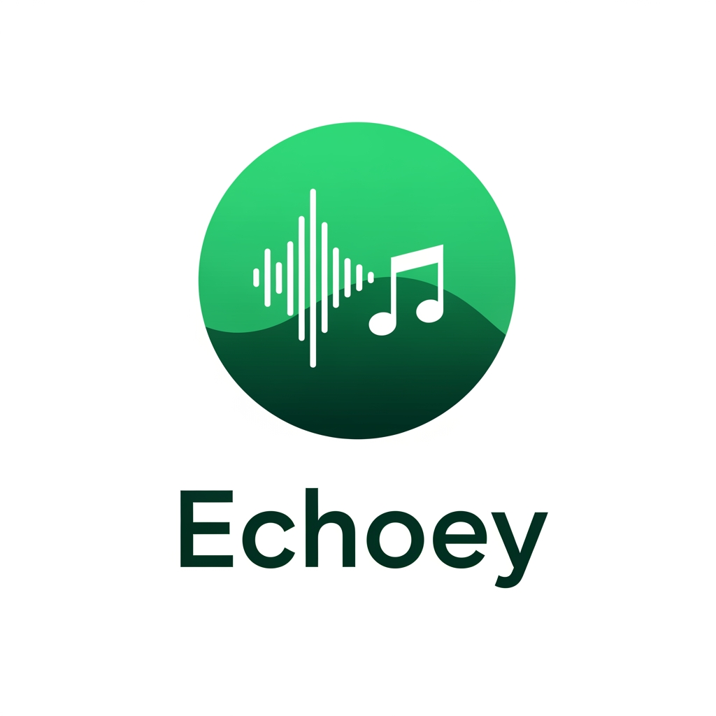 AI Design for create a app logo for Spotify clone theme was same as Spotify used app name will be echoey