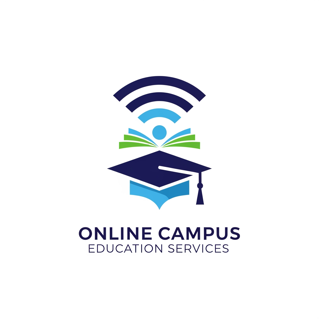 AI Design for i want to create a logo for my company and my company name is online campus education services and i want to unique logo