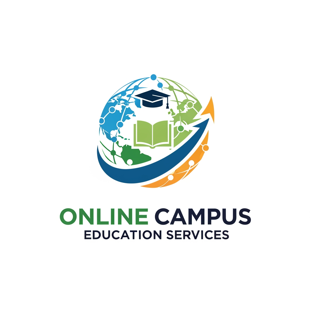 AI Design for i want to create a logo for my company and my company name is online campus education services and i want to unique logo