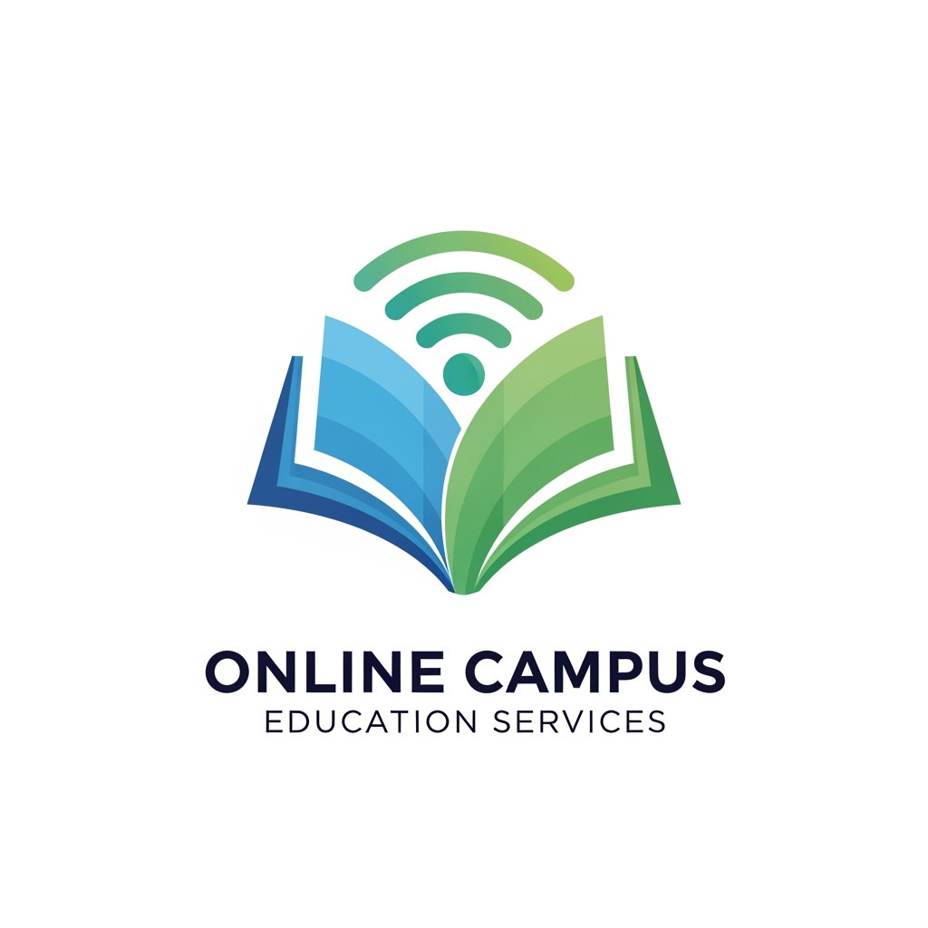 AI Design for i want to create a logo for my company and my company name is online campus education services and i want to unique logo