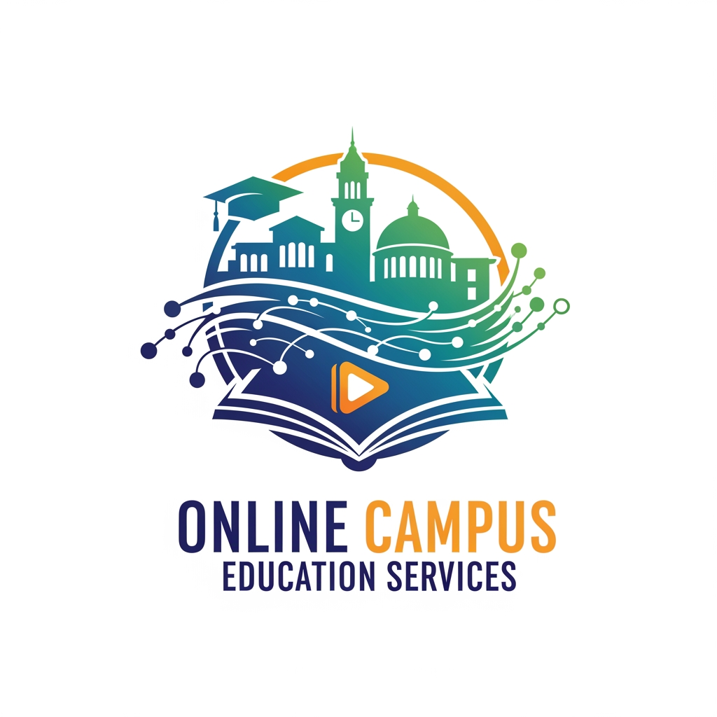 AI Design for i want to create a logo for my company and my company name is online campus education services and i want to unique logo