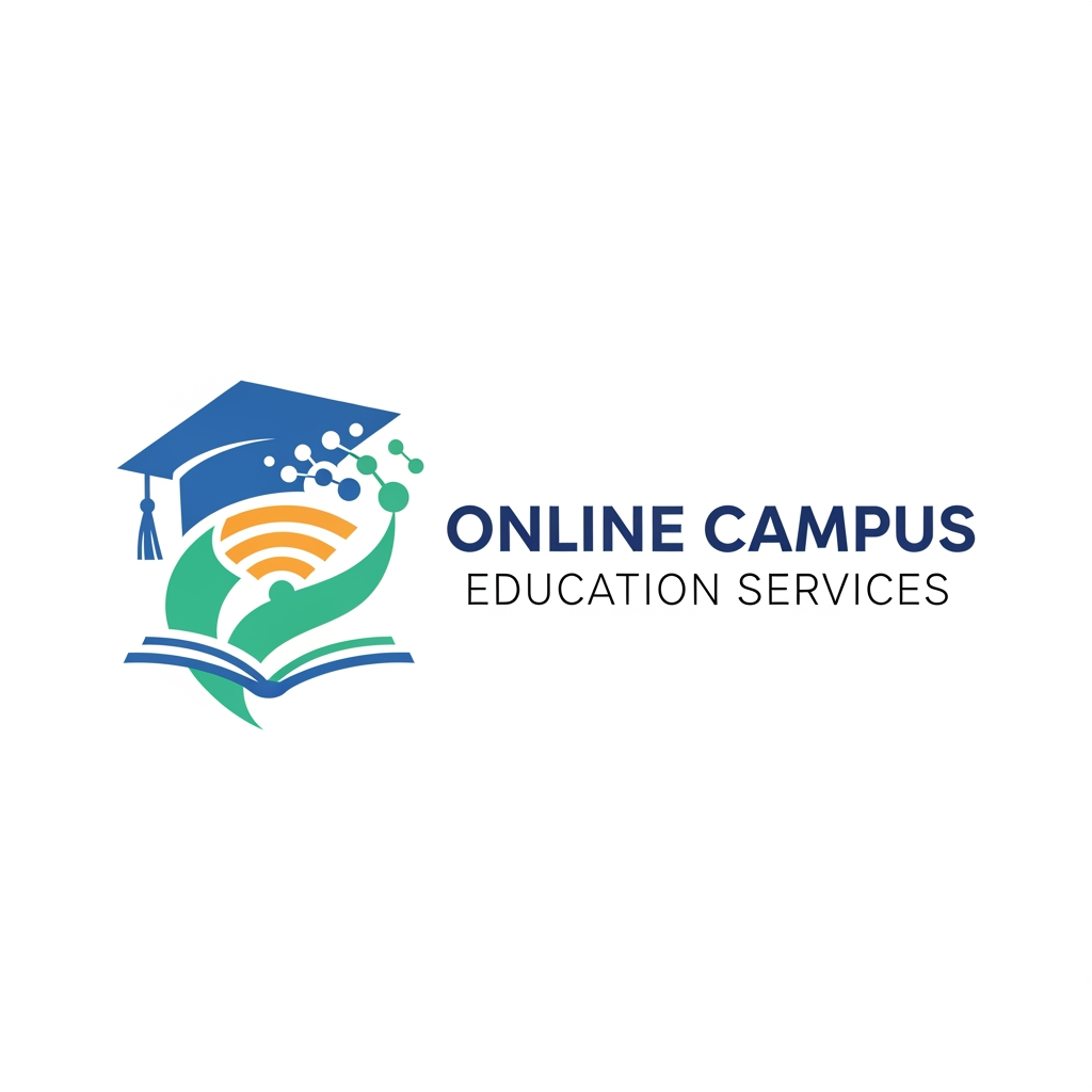 AI Design for i want to create a logo for my company and my company name is online campus education services and i want to unique logo